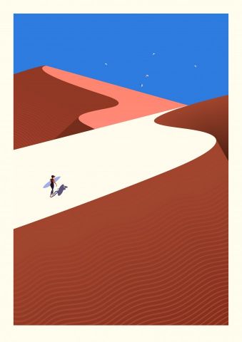 Surfing in the desert