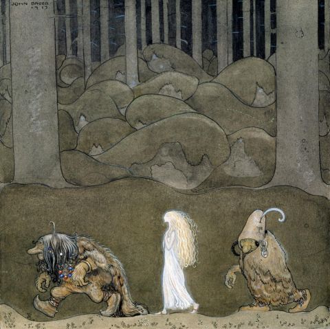 The Princess and the Trolls - John Bauer